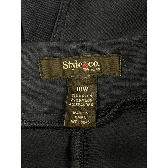 Style & Co Womens Mid Rise Ponte Legging 18W 18 Comfort Waist Blue Stretch New - Picture 6 of 7